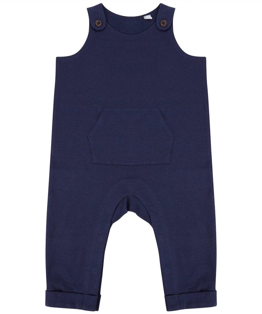 ‘Watch Me Grow’ Wildflower Embroidered Baby Dungarees