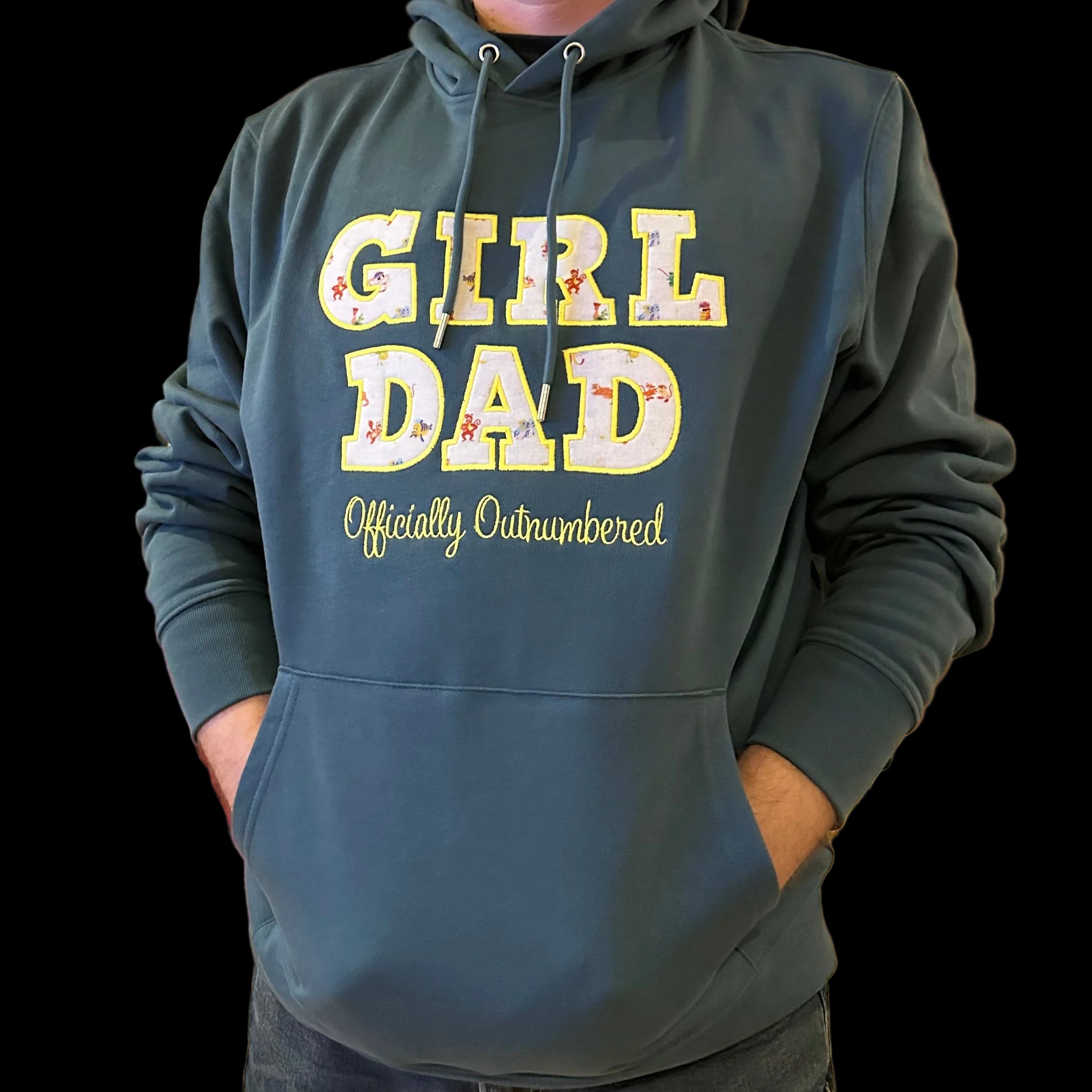 GIRL DAD Applique Embroidered Hoodie