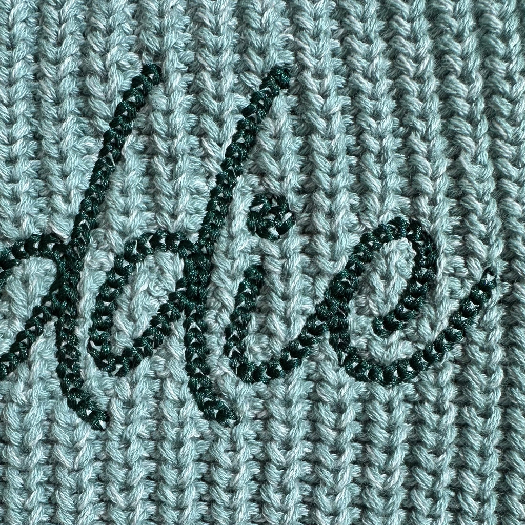 Personalised Knitted Name Jumper - Light Teal
