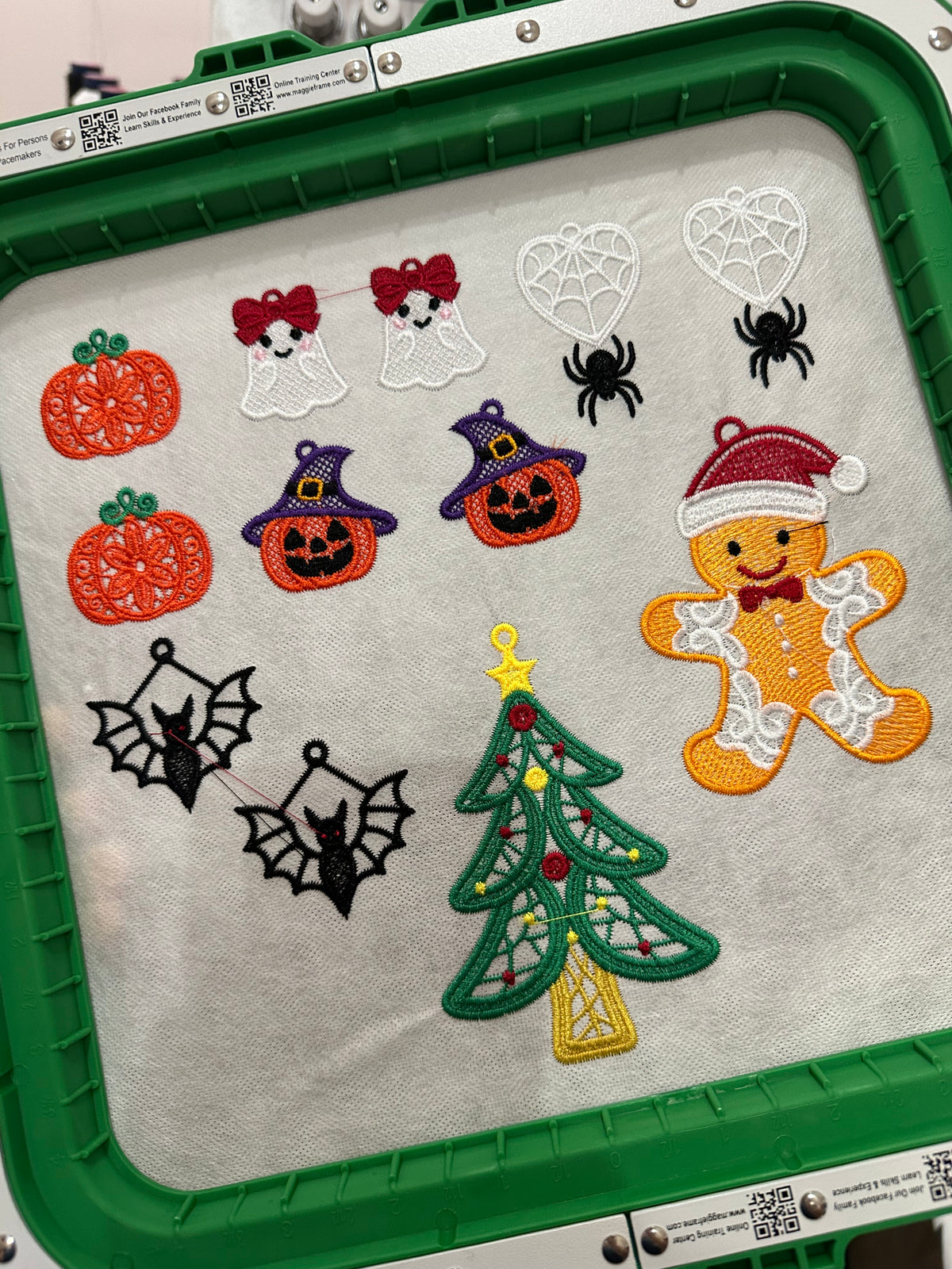 Cute Ghost Girl Halloween Earrings | Freestanding Lace Embroidery | 925 Silver
