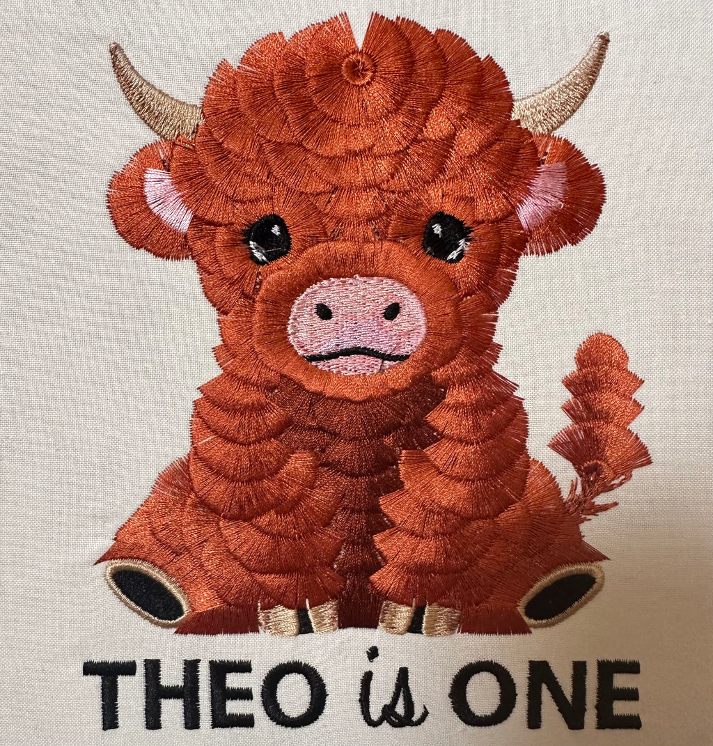 Highland Cow Personalised Kids Age Sweatshirt