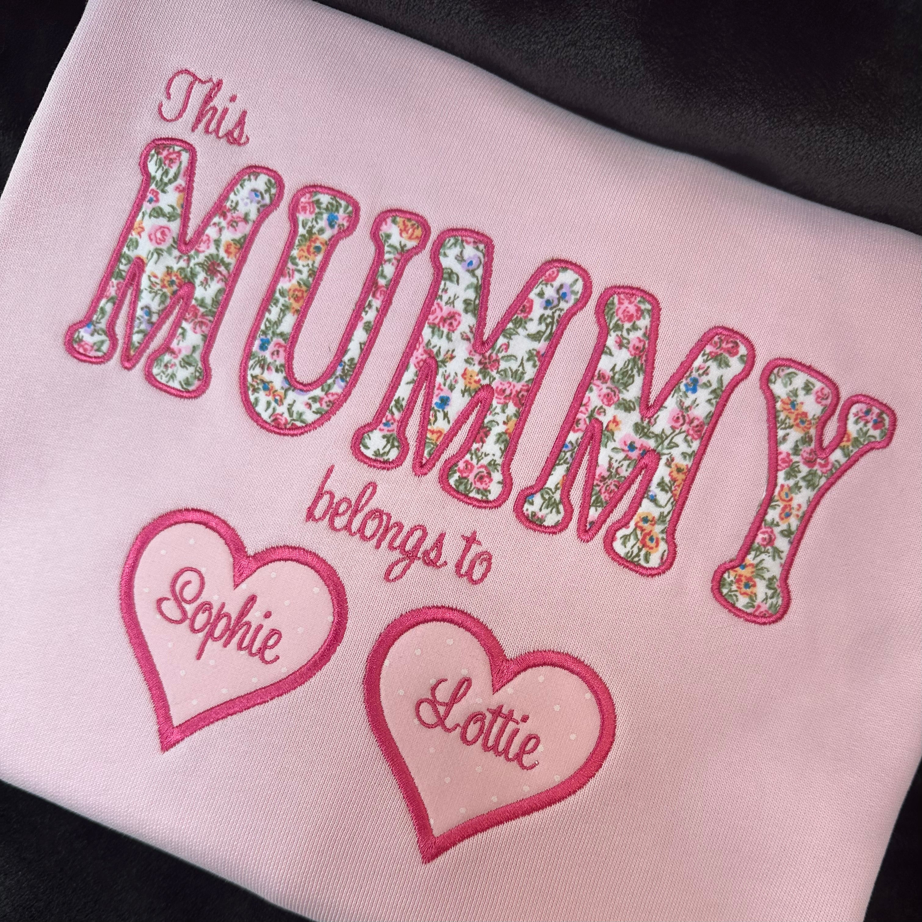 Personalised Mummy sweatshirt with children’s names