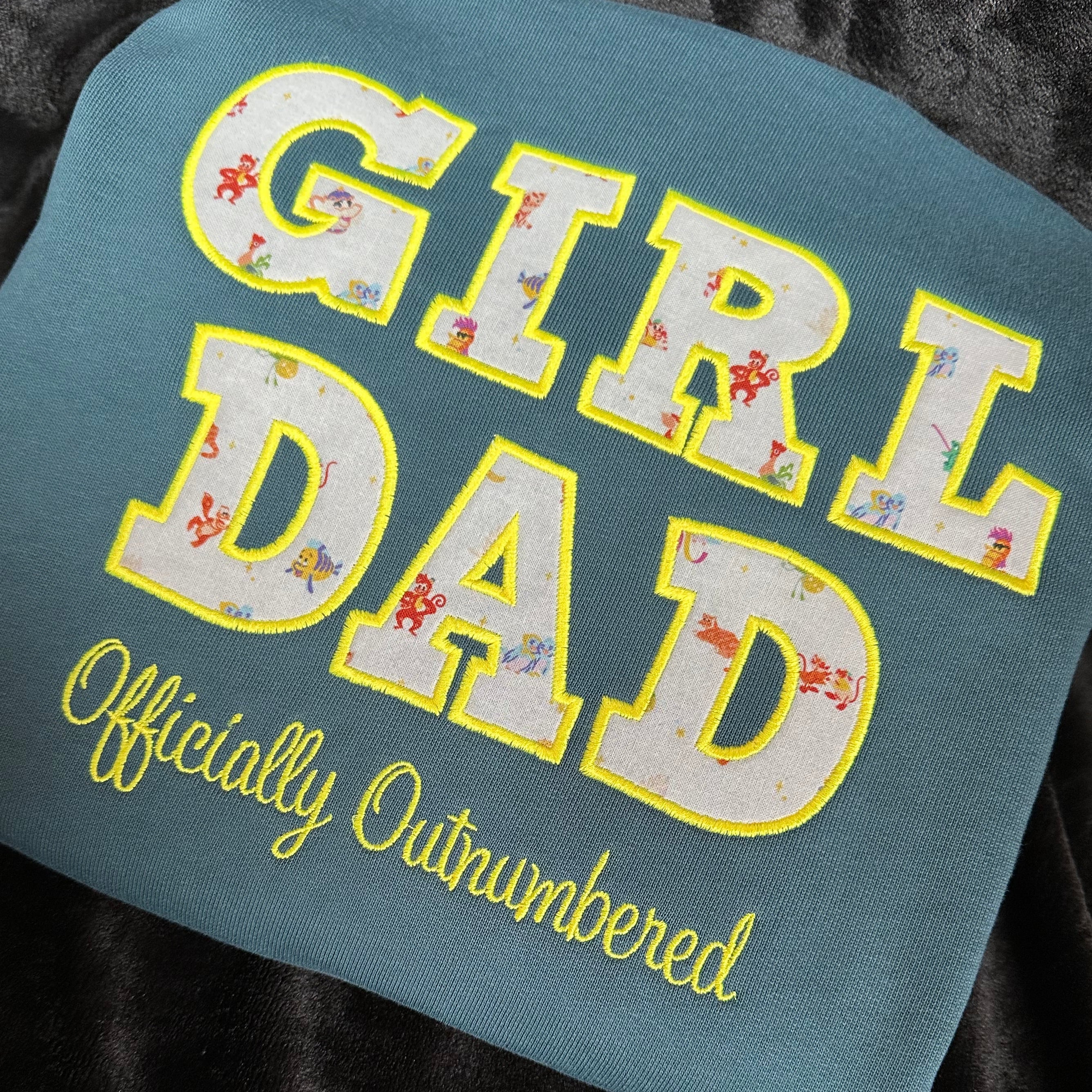 GIRL DAD Applique Embroidered Hoodie