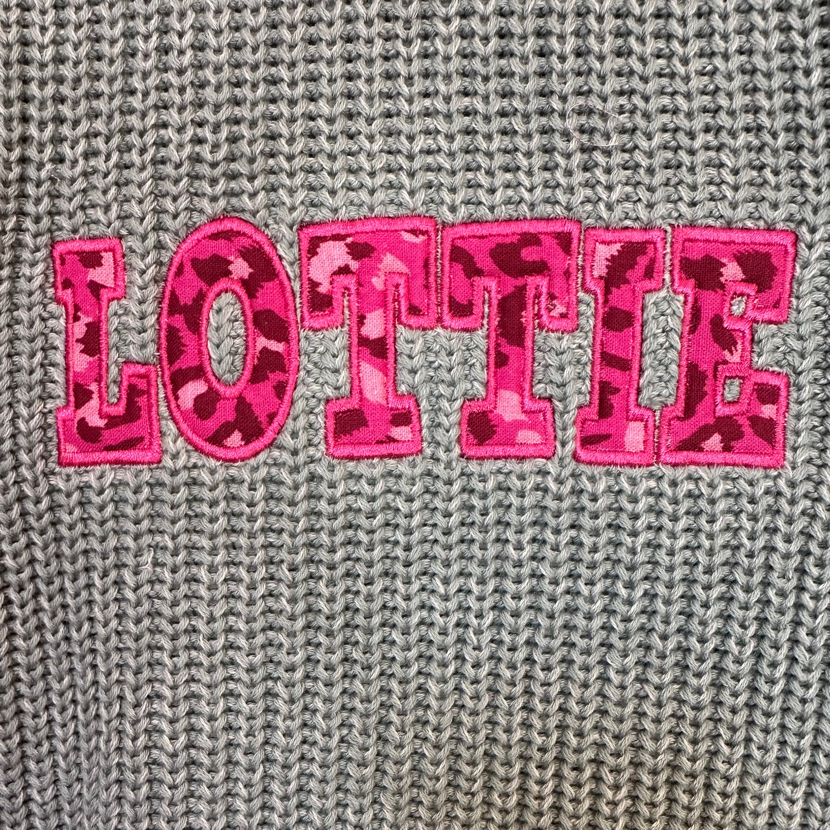 Personalised Applique Embroidered Knitted Jumper
