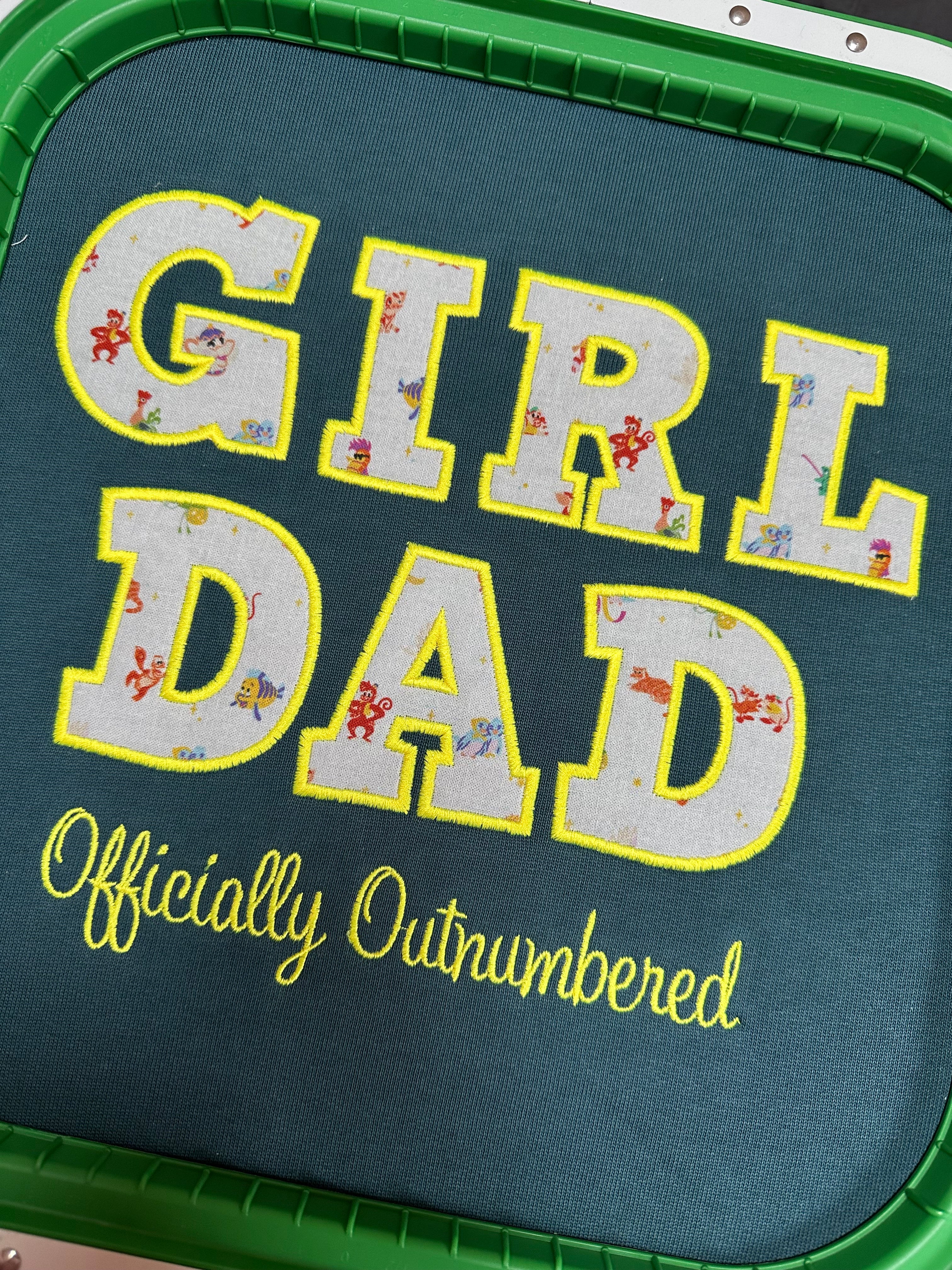 GIRL DAD Applique Embroidered Hoodie