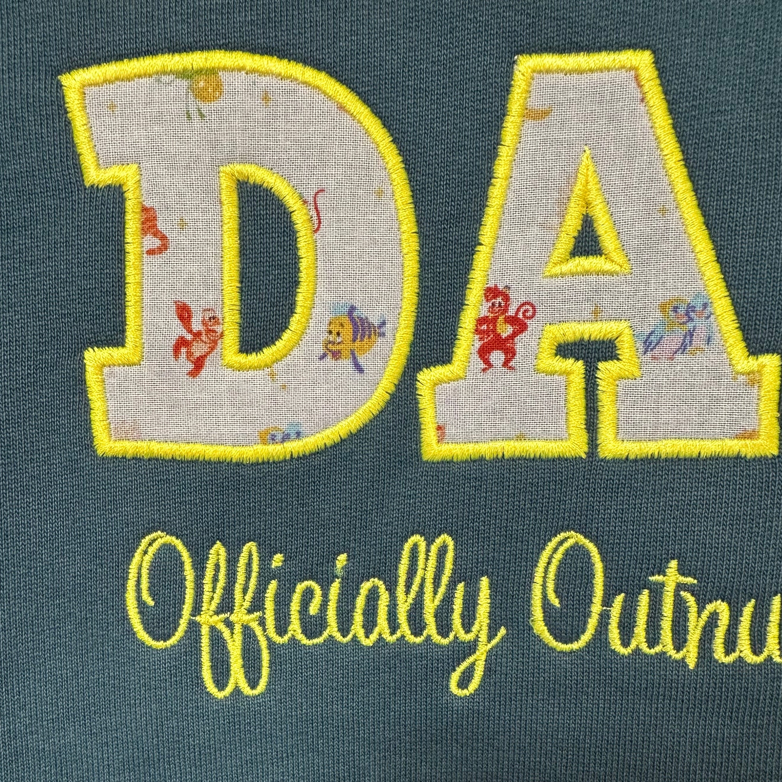GIRL DAD Applique Embroidered Hoodie