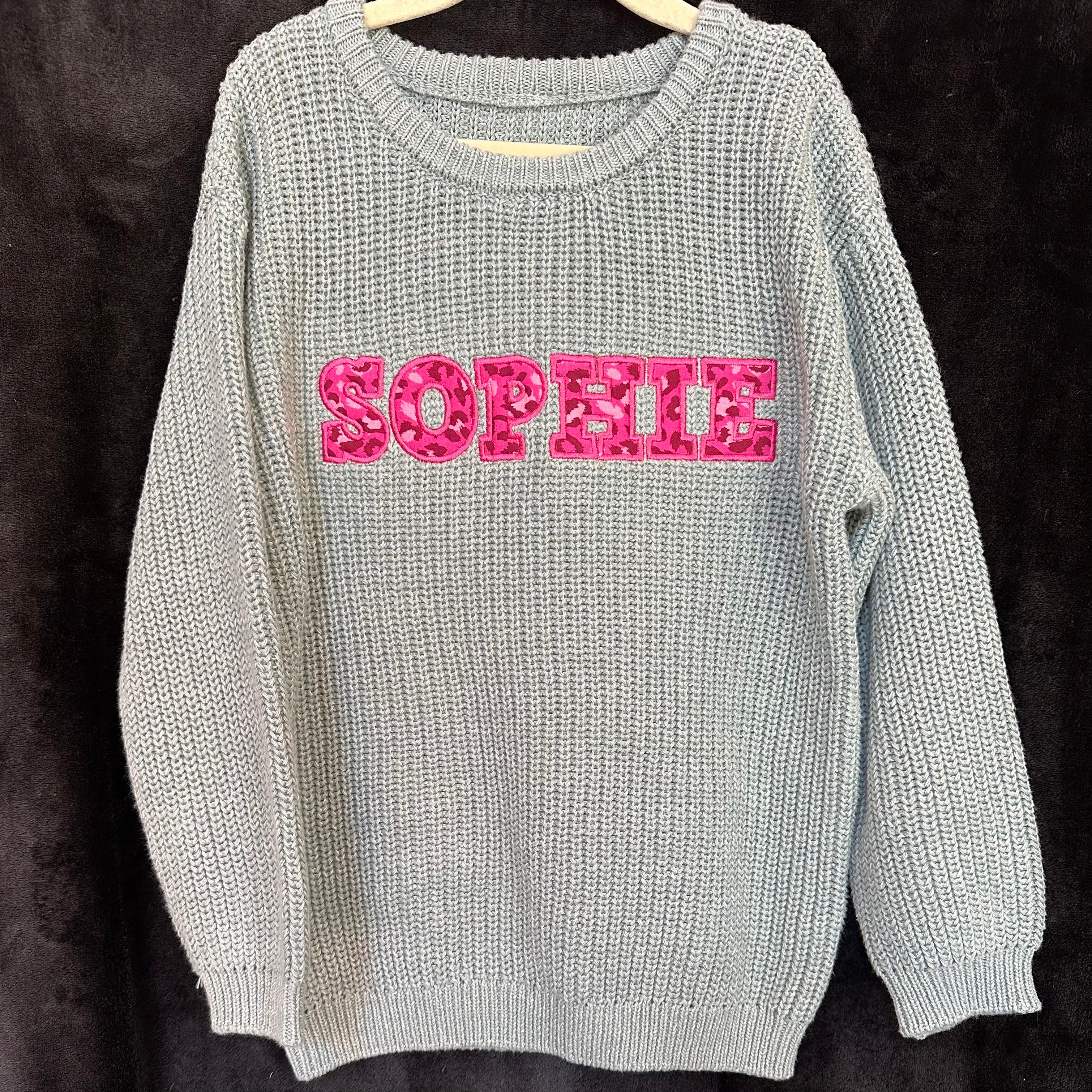 Personalised Applique Embroidered Knitted Jumper