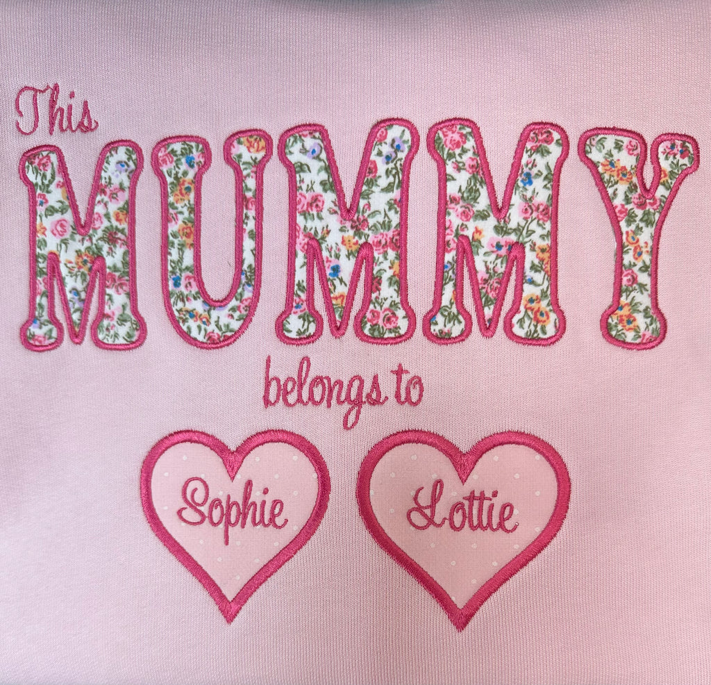 Personalised Mummy sweatshirt with children’s names