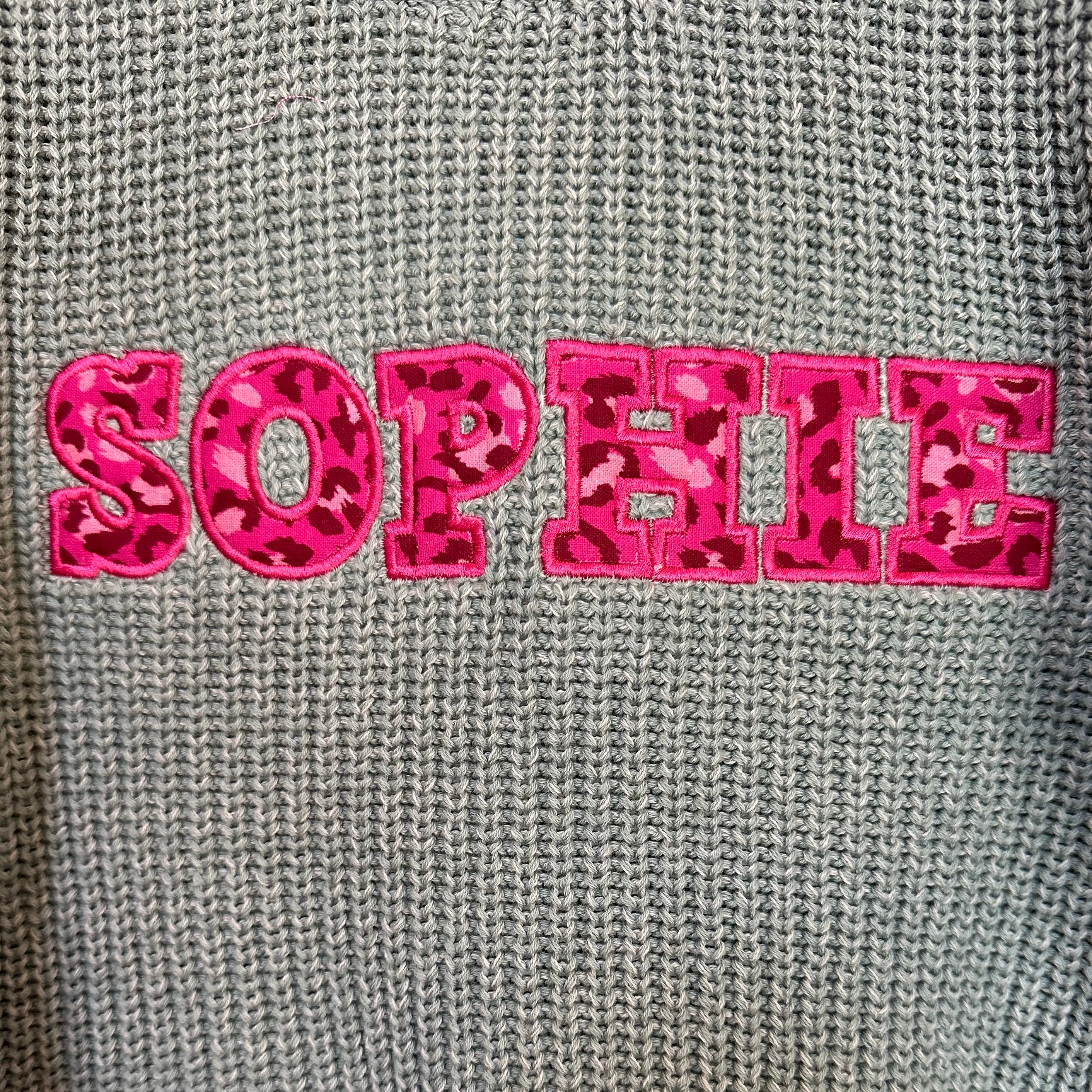 Personalised Applique Embroidered Knitted Jumper