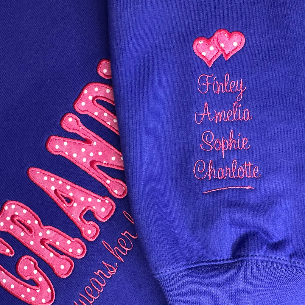 Personalised Grandma Hoodie with Grandchildren’s Names