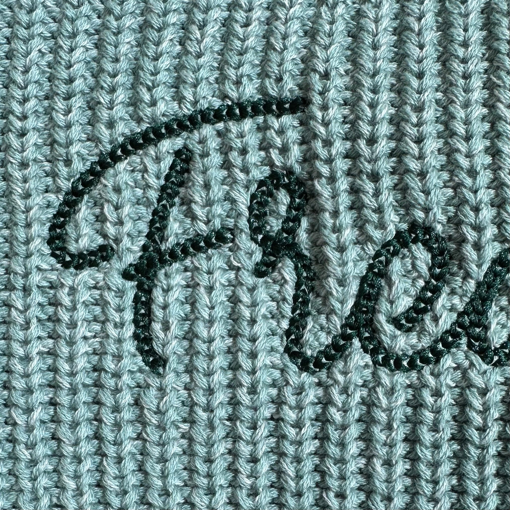 Personalised Knitted Name Jumper - Light Teal
