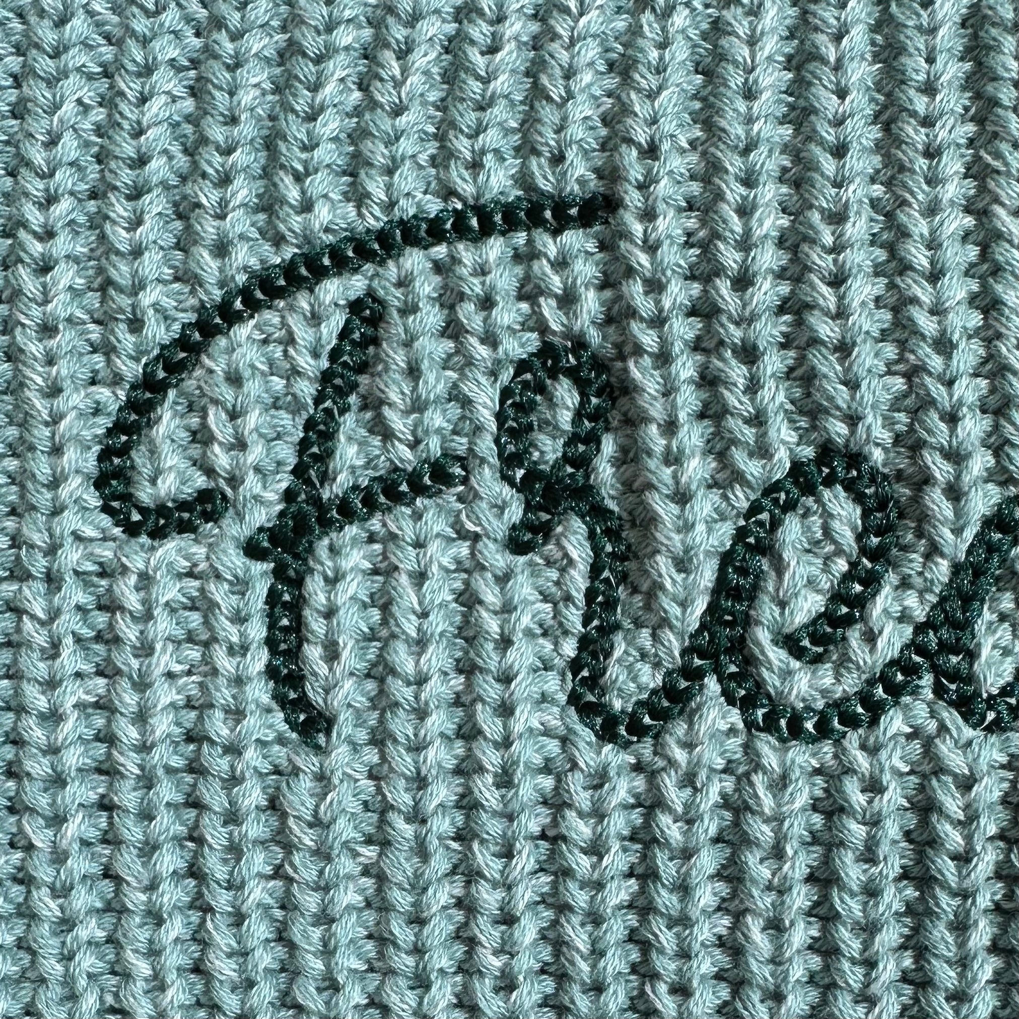 Personalised Knitted Name Jumper - Light Teal