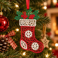 Freestanding Lace Christmas Stocking Ornament
