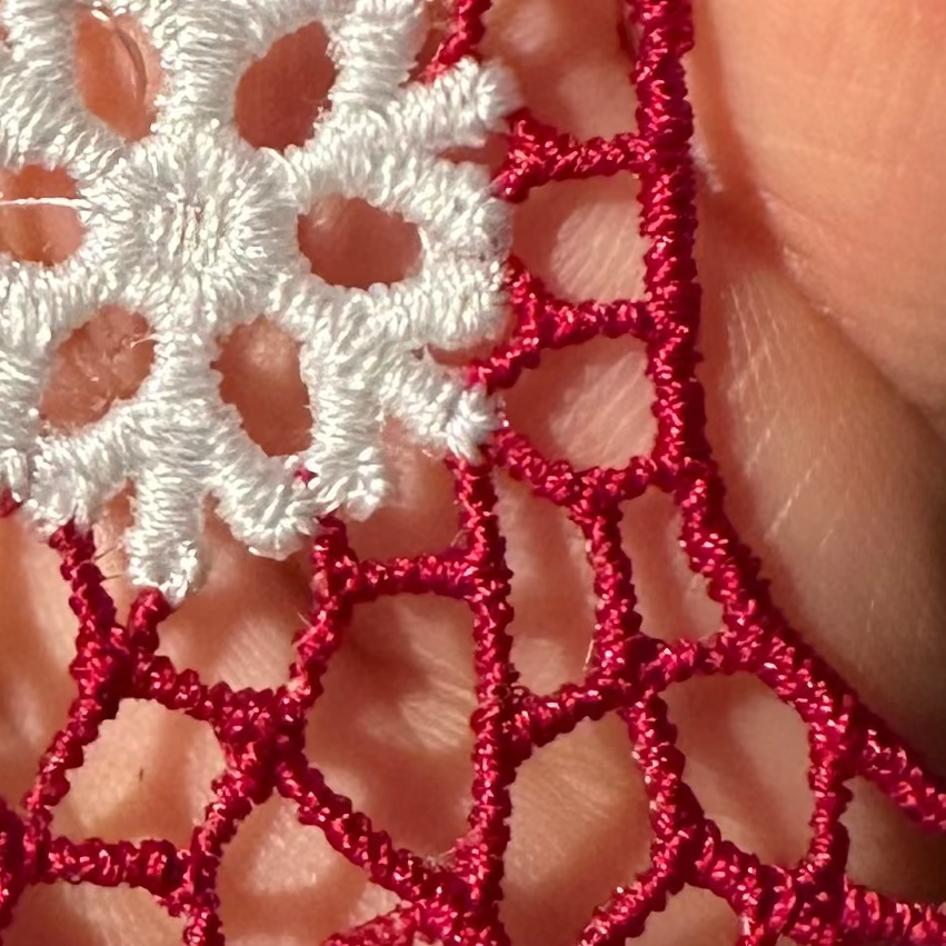 Freestanding Lace Christmas Stocking Ornament