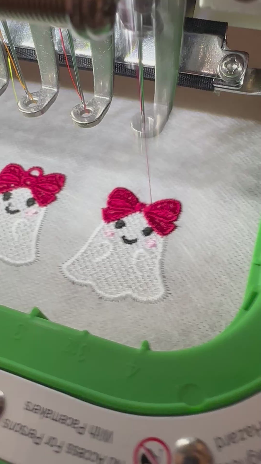 Cute Ghost Girl Halloween Earrings | Freestanding Lace Embroidery | 925 Silver
