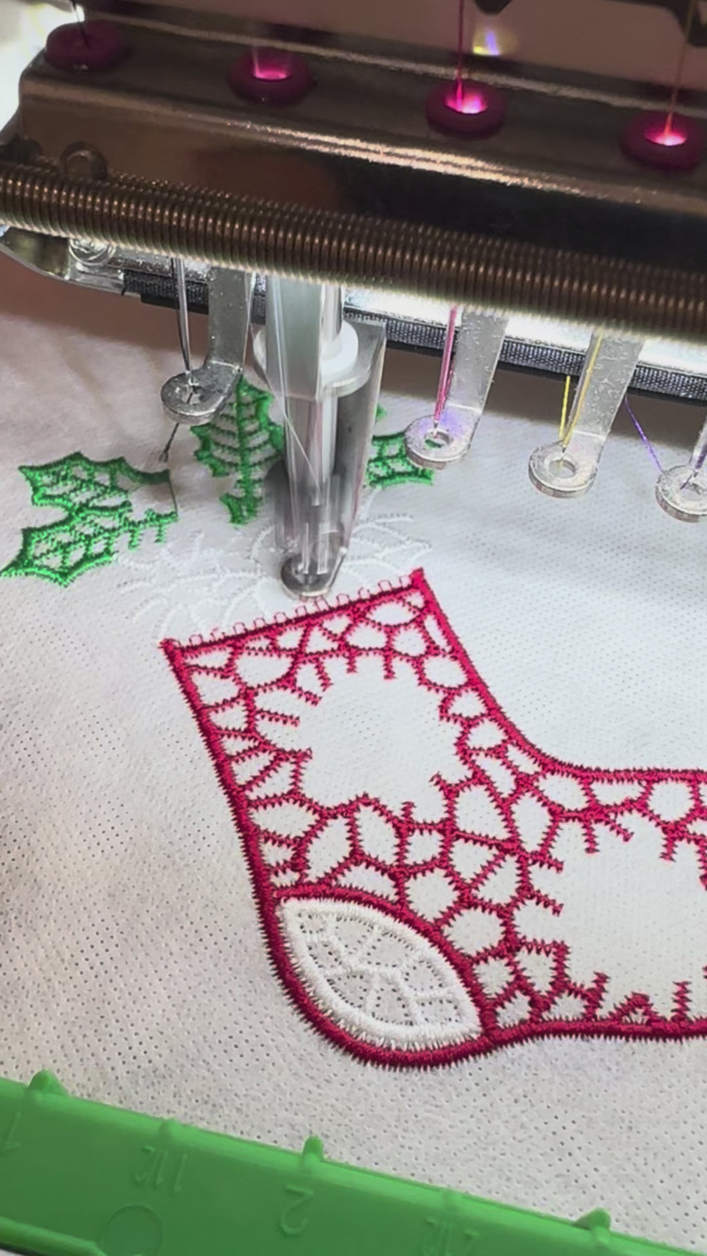Freestanding Lace Christmas Stocking Ornament