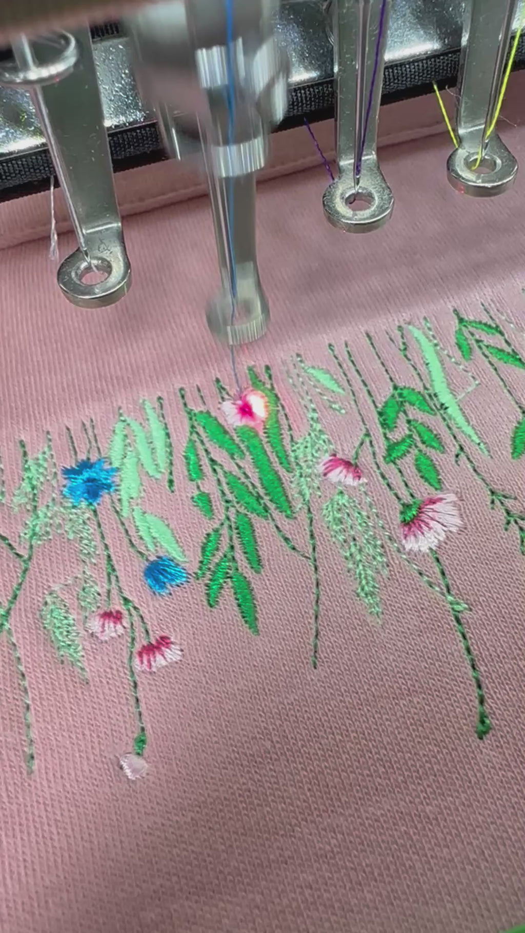 ‘Watch Me Grow’ Wildflower Embroidered Baby Dungarees