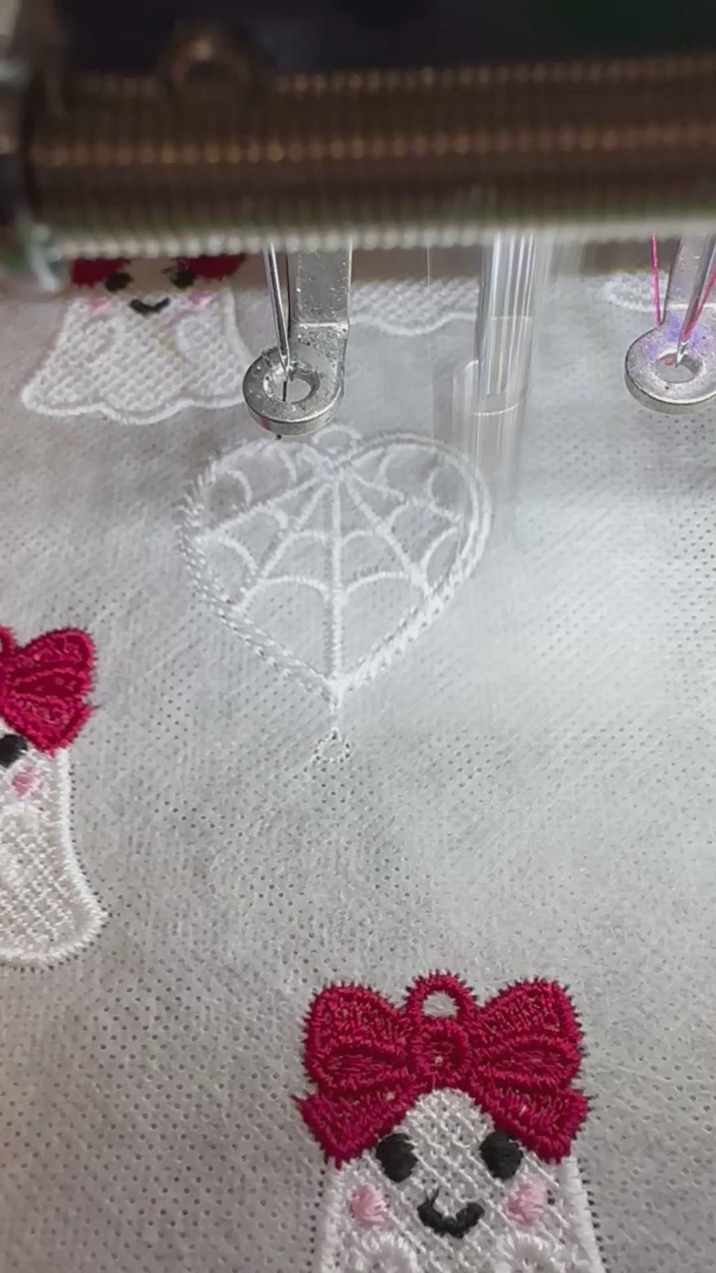 Halloween Spider Earrings | Freestanding Lace Embroidery | 925 Silver