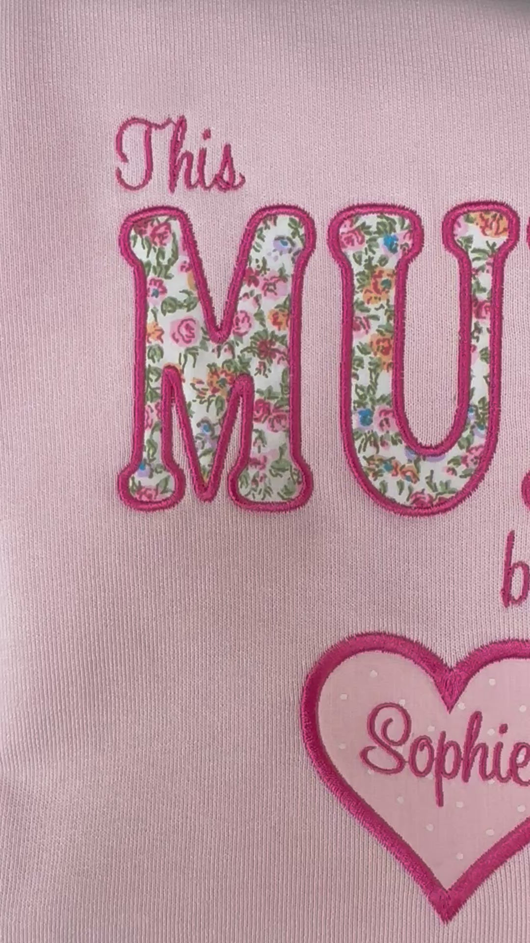 Personalised Mummy sweatshirt with children’s names