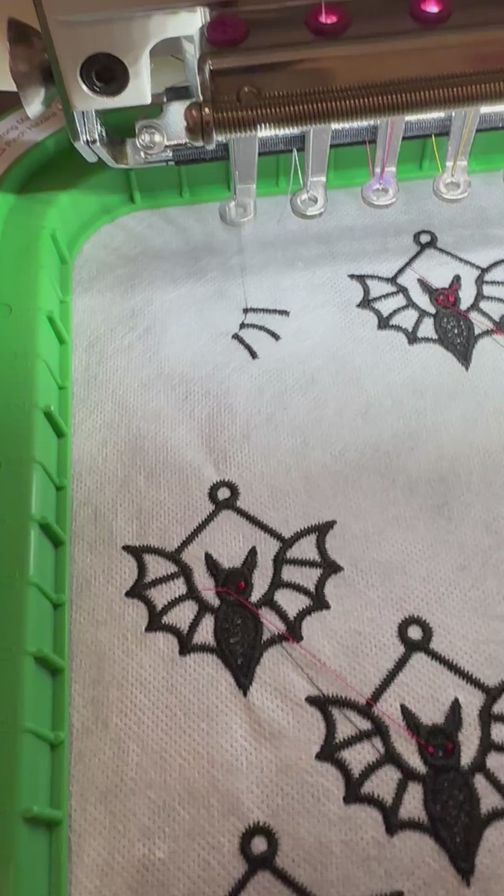 Halloween Bat Earrings | Freestanding Lace Embroidery | 925 Silver